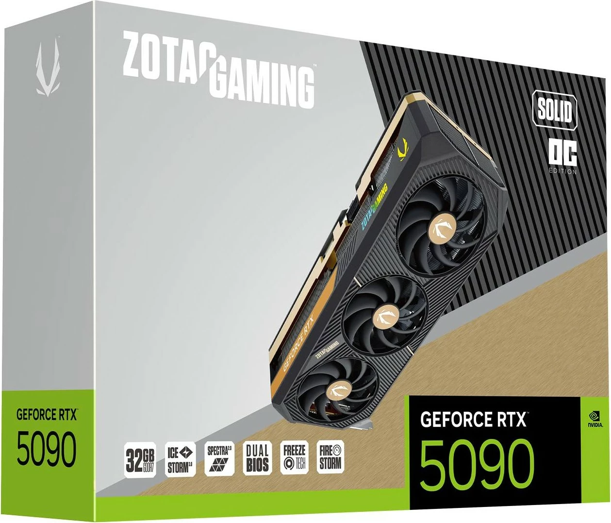 Kartelë grafike Zotac GAMING GeForce RTX 5090 SOLID OC, 32GB GDDR7, PCI Express 5.0, e zezë