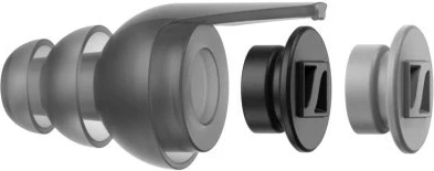 Tapa mbrojtëse për veshë Sennheiser SoundProtex, 3 filtra akustikë, Gri, me kuti