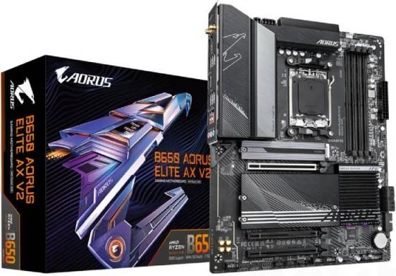 Motherboard Gigabyte B650 Aorus Elite AX V2 AMD B650 4*DDR5 3*M.2 4*SataIII AM5 HDMI/DisplayPort ATX