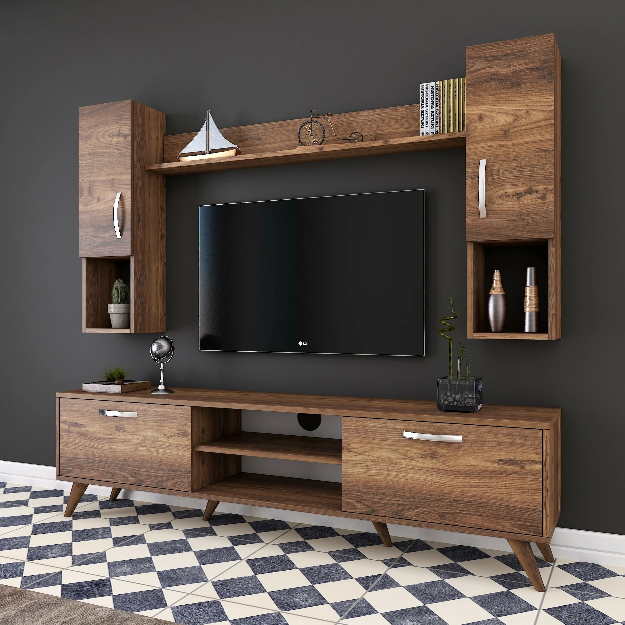 Komodë TV Skye Decor, ngjyrë arre, M27-284