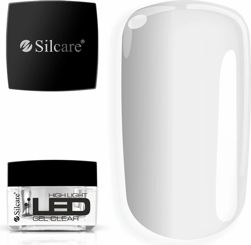 Xhel ndërtues për thonj Silcare High Light LED Clear One-Phase për femra, transparent, 30g