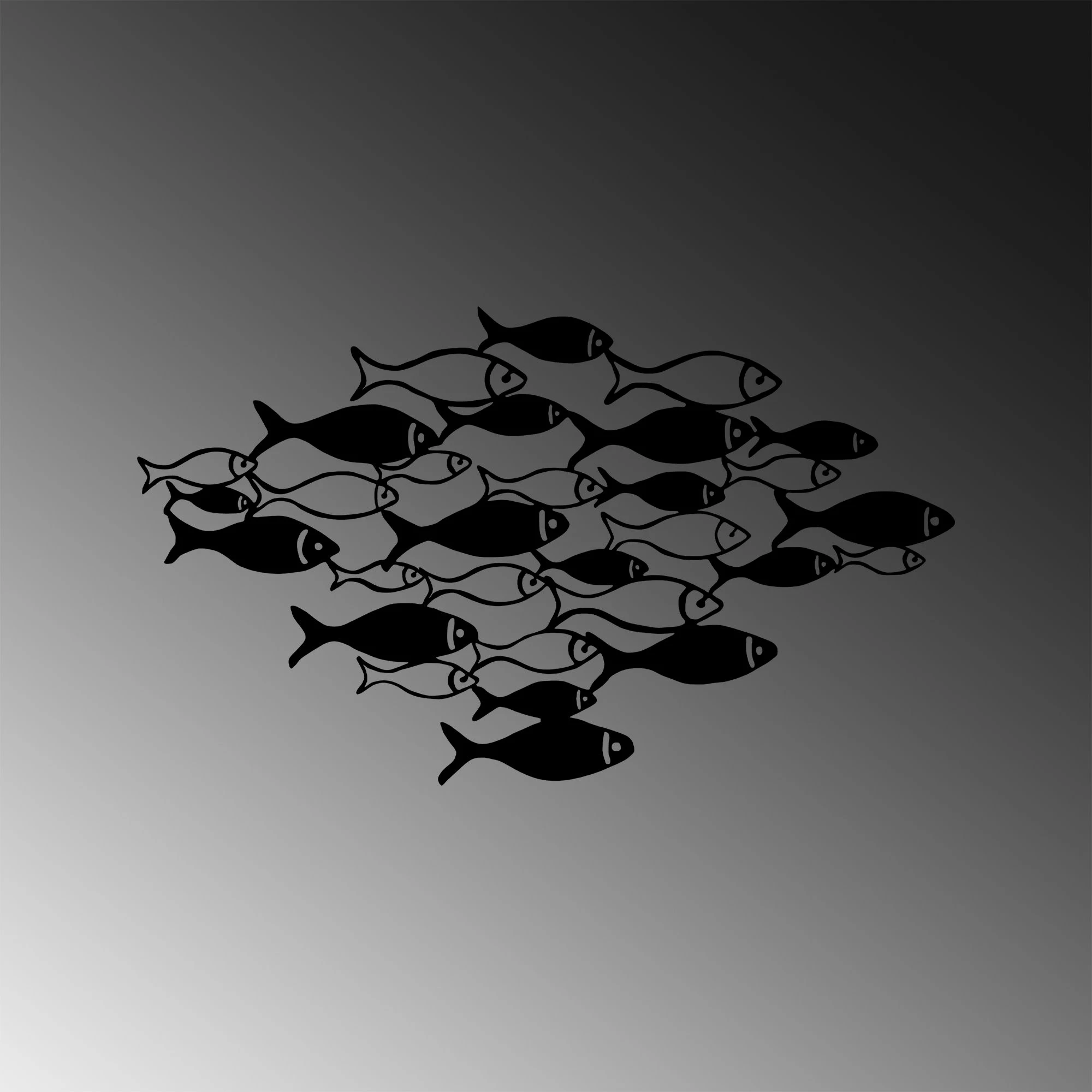 Aksesor dekorativ muri prej metali, peshq, Wallity, 41x70cm