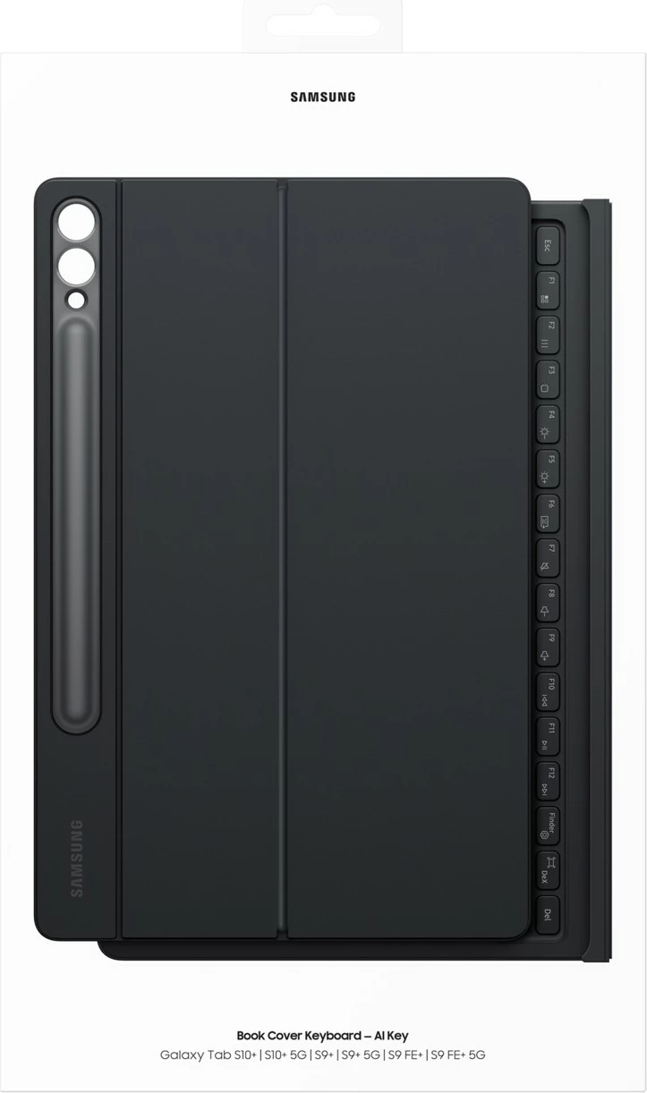 Tastierë Samsung EF-DX825, QWERTZ, Gjermanisht, Touchpad, Galaxy Tab S10+ / S9+ / S9 FE+, E zezë