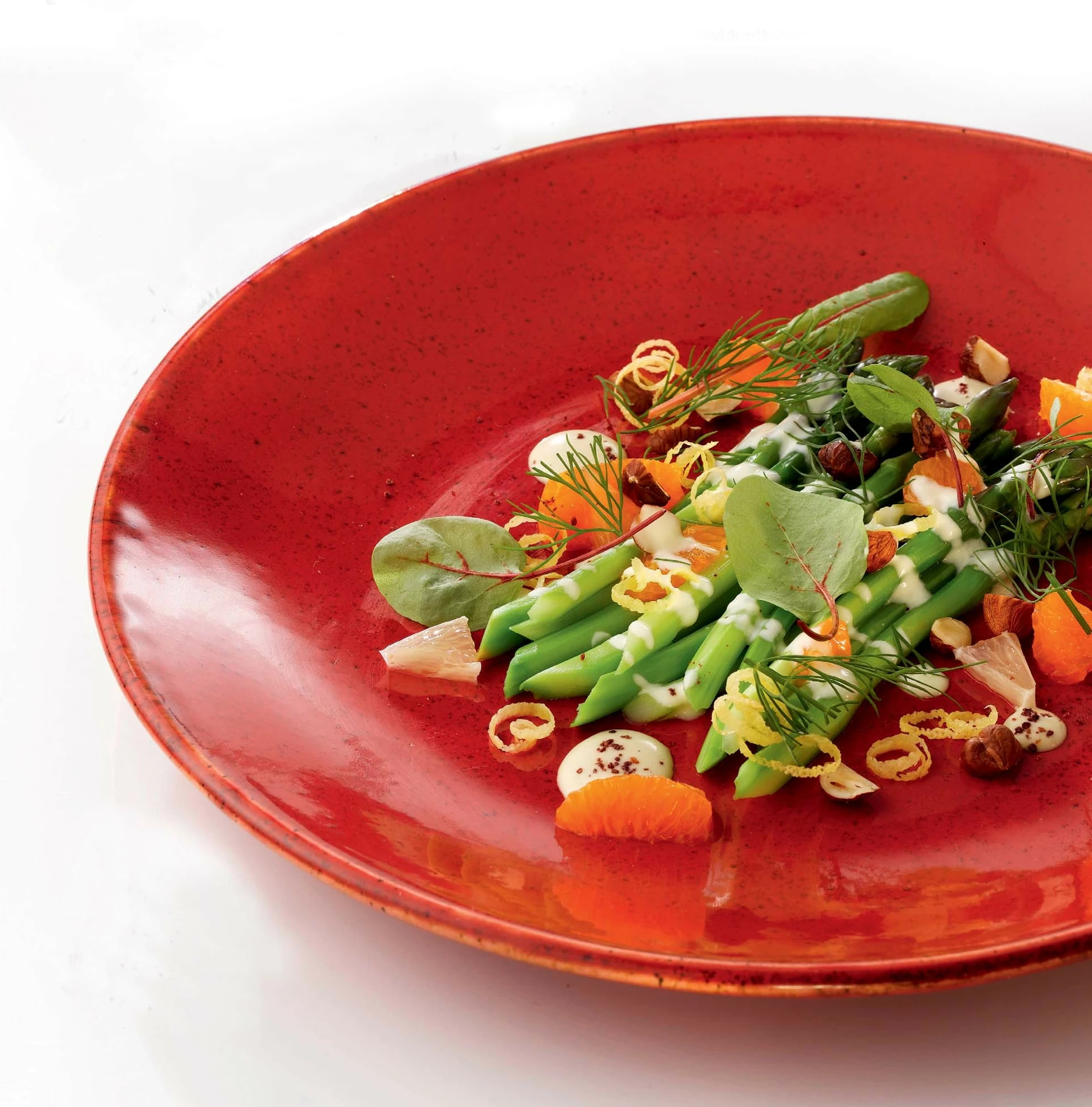 Pjatë e cekët Porland Seasons Magma 280 mm e kuqe, set 6 copë