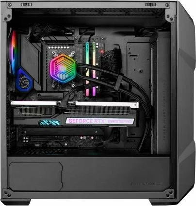Kasë Cooler Master TD500 MAX ARGB TD500V2-MGNN85-SL0, Midi Tower ATX/e-ATX, me PSU GXII 850W ATX 3.0, AIO Atmos 360, USB-C, zezë