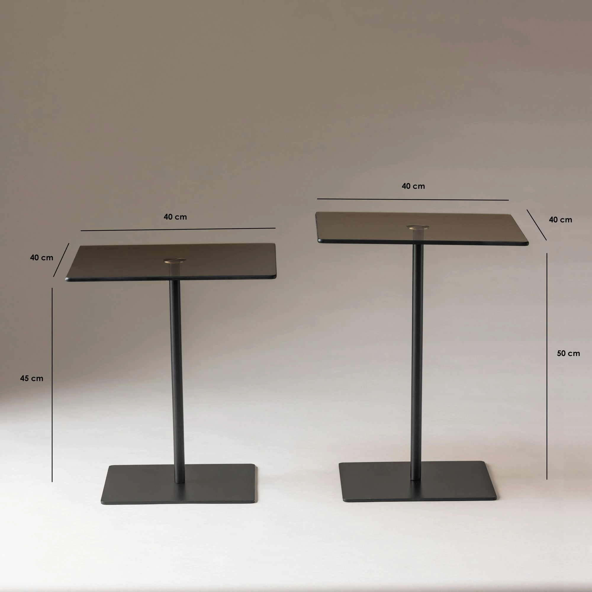 Set tavolinash kafeje Skye Decor, elegante 2 copë, e zezë, bronzi