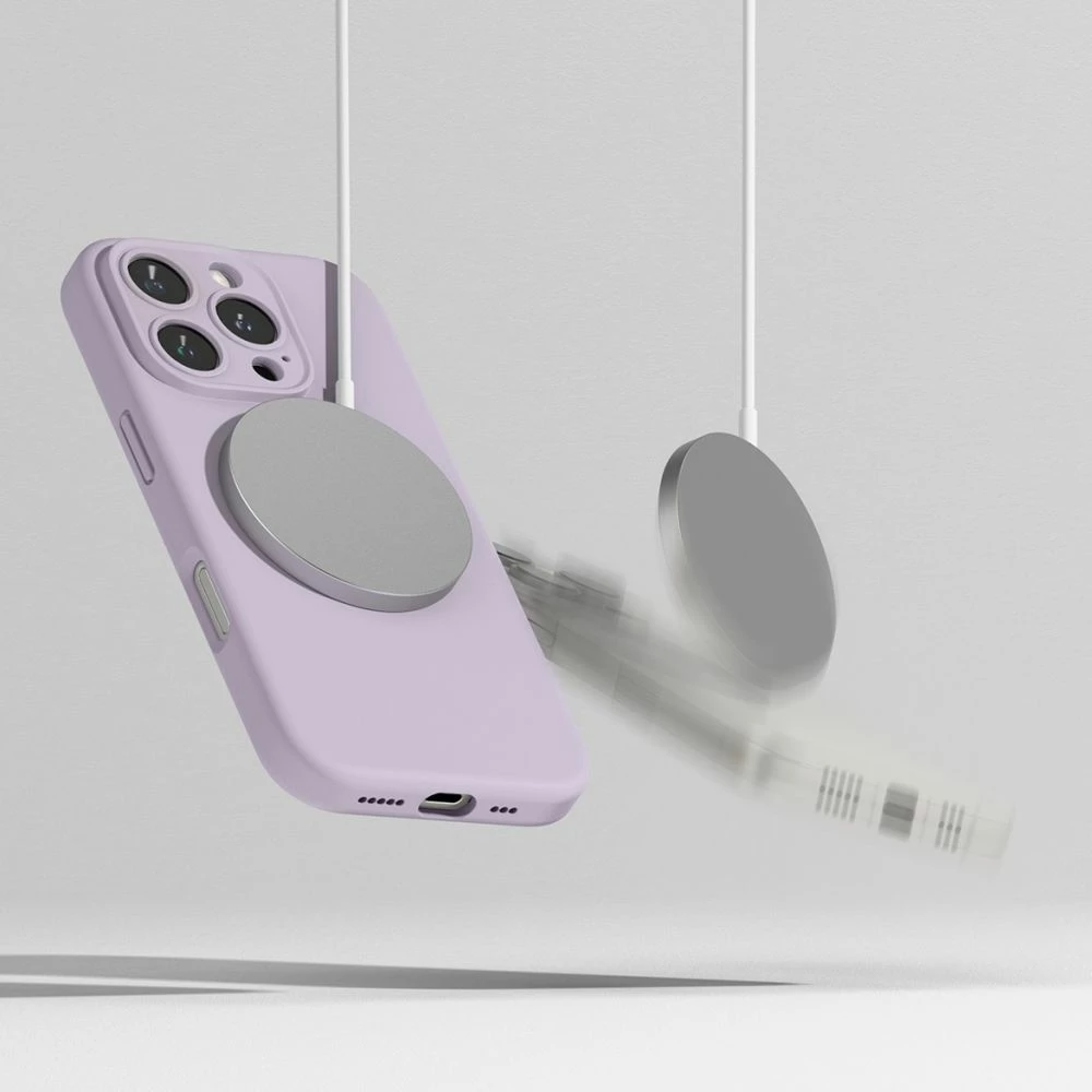 Mbështjellës Ringke Silicone MagSafe për iPhone 16 Pro, Violet