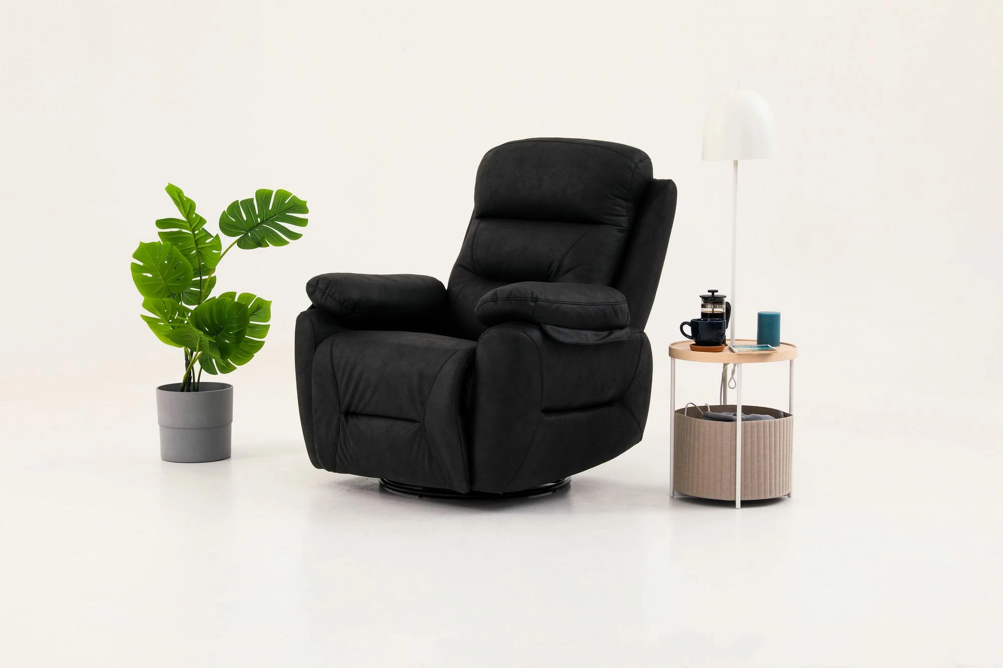 Karrige relaksuese Comfort, ngjyrë e zezë, Atelier del Sofa, manuale