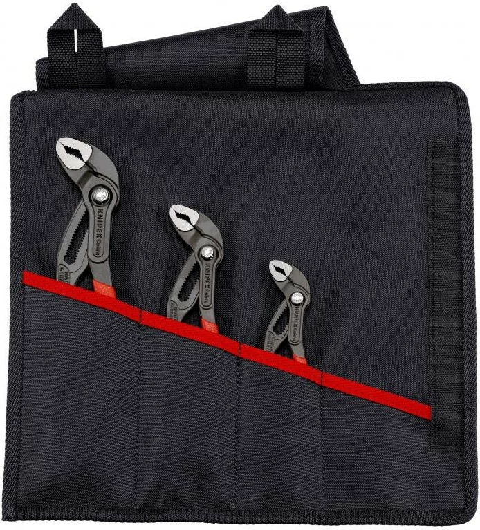Set darash Knipex Cobra, 3 copë, 115-330 mm, me çantë tekstili