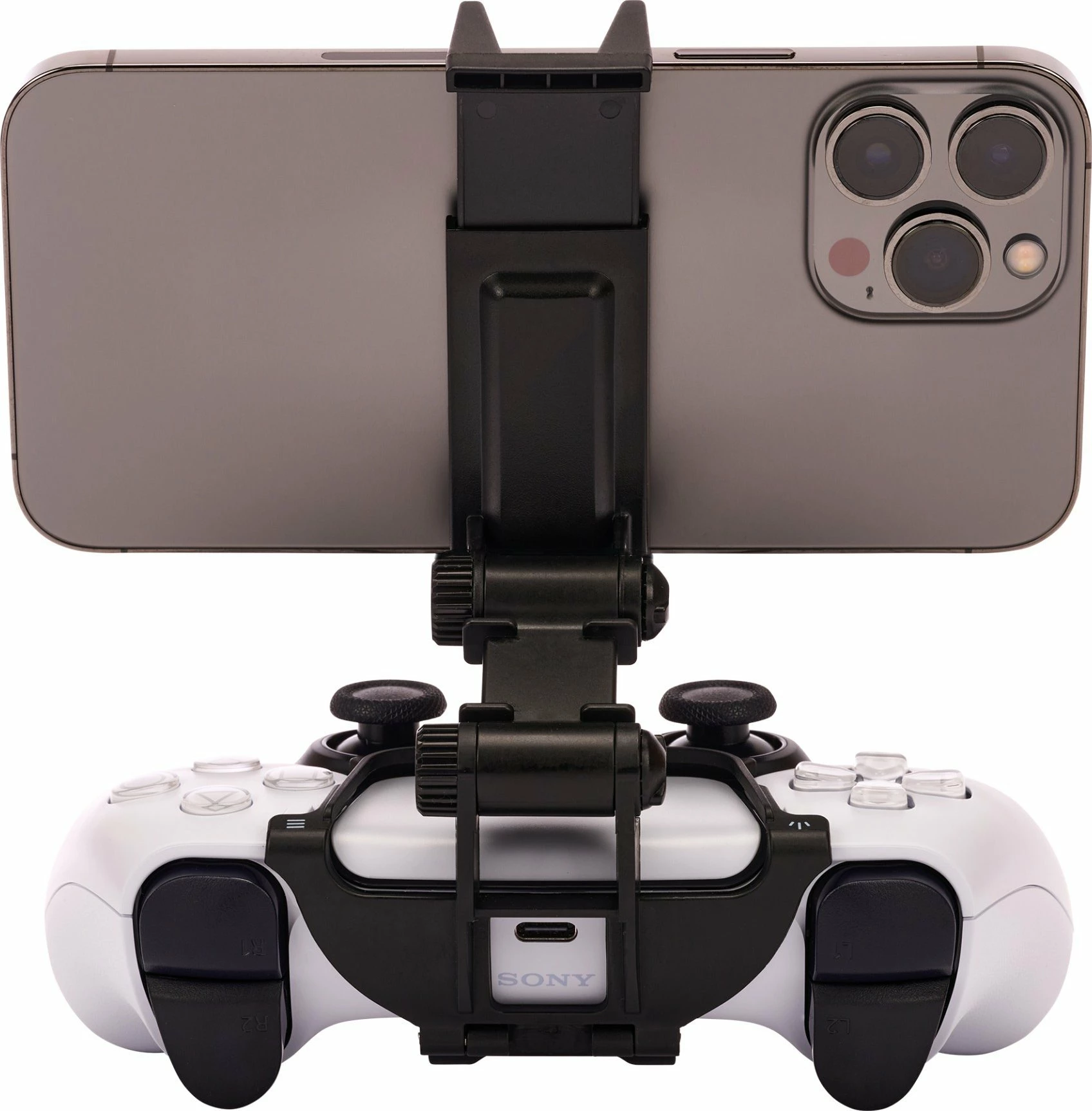 Mbajtëse telefoni PowerA Phone Holder për kontrollor DualSense & DualShock 4, e zezë