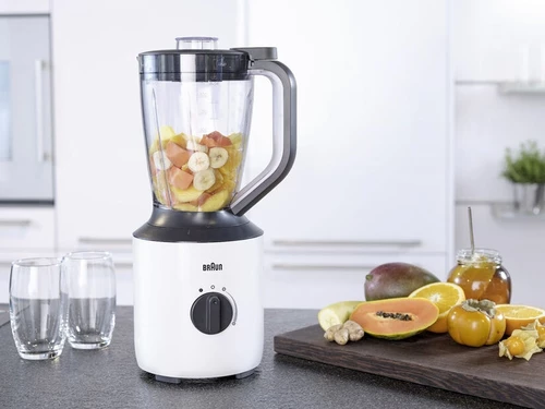 Blender tavoline Braun PowerBlend 3 1.5 L 800 W bardhë/zi
