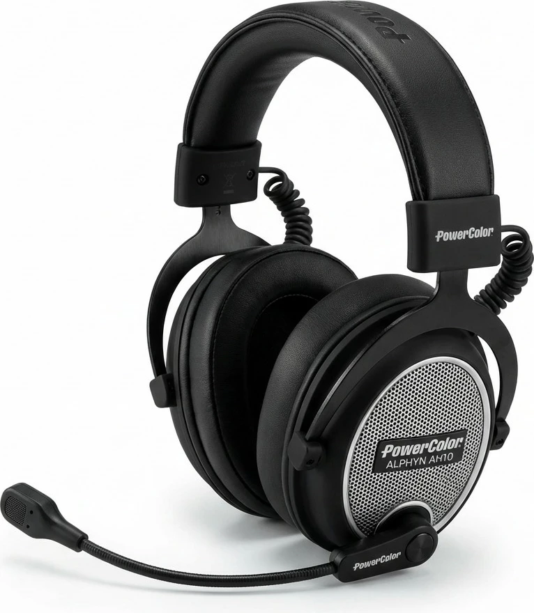 Kufje gaming wireless PowerColor ALPHYN AH10, DTS, të zeza