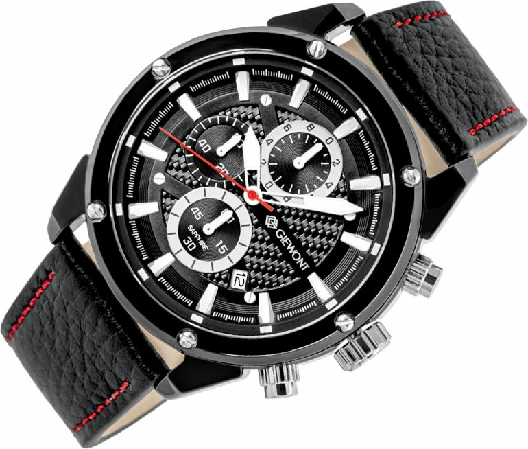 Orë dore meshkuj Giewont GW8810-A1, e zezë