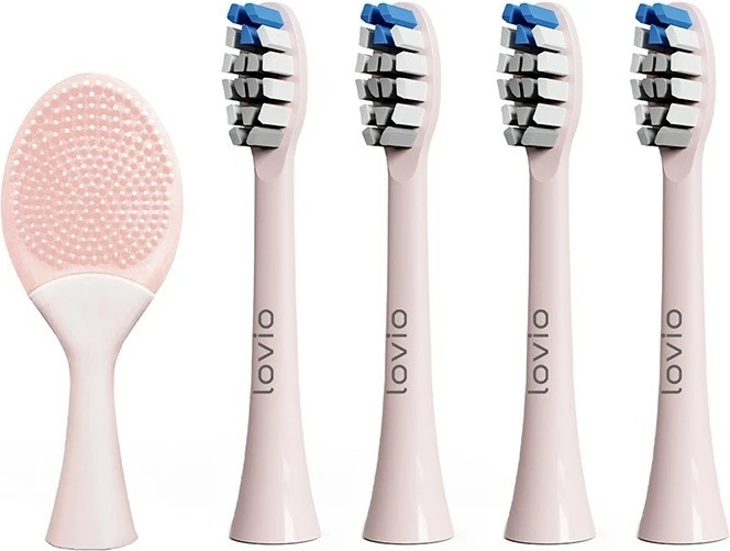 Koka rezervë për brushë dhëmbësh sonike Lovio SonicProtect PRO LVTB124PK-HM për femra rozë 5 copë