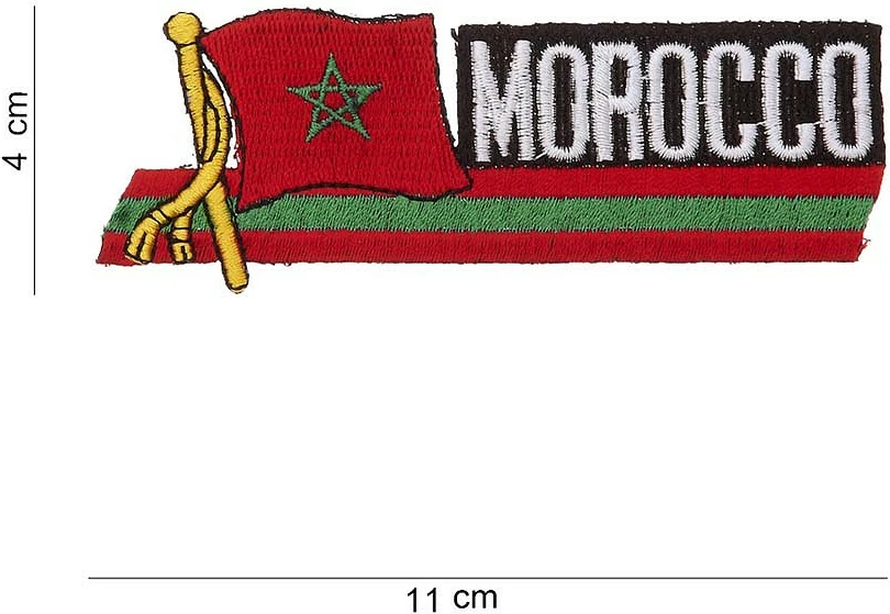 Emblema pëlhure Fostex Garments Patch waving flag Marocco #1035