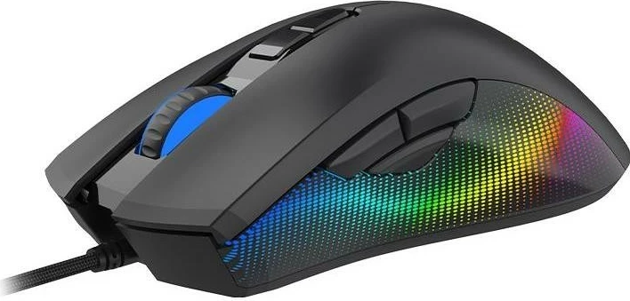 Maus ergonomik Aqirys PHOENIX, RGB, i zi