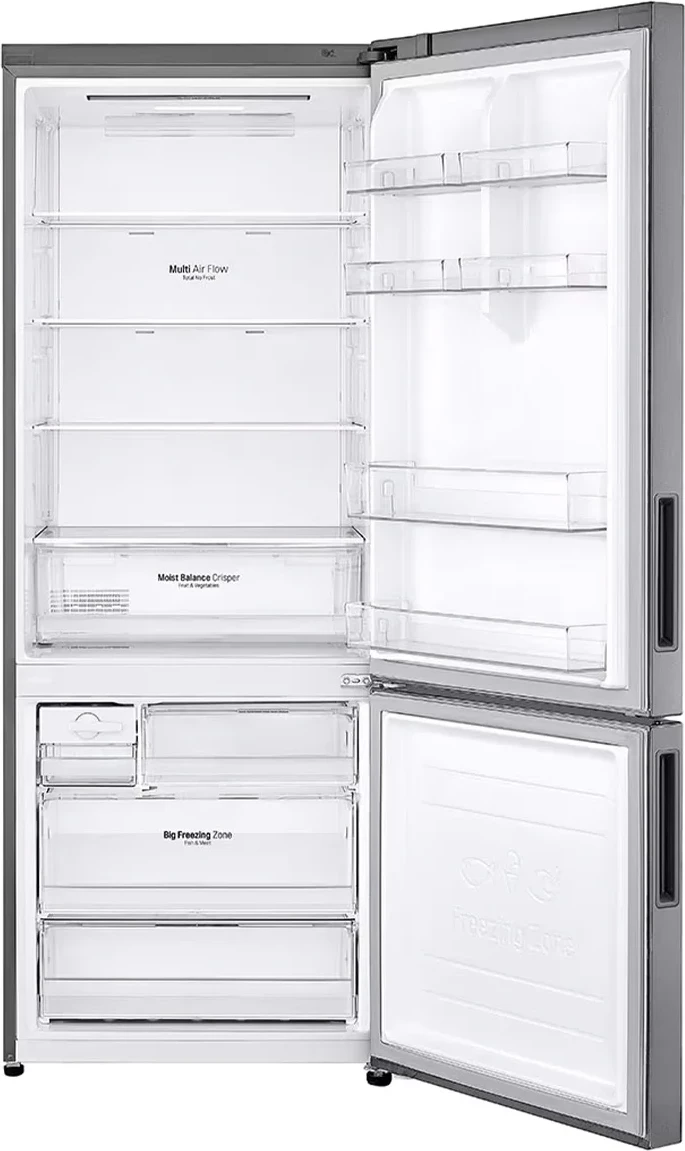 Frigorifer kombinim LG GBB566PZHMN 185/70 cm, Smart Inverter Compressor, Platinum Silver