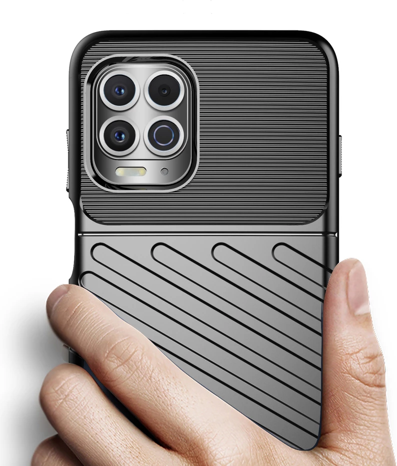 Mbështjellës Hurtel Thunder Case për Motorola Moto G100 / Edge S, TPU, i zi