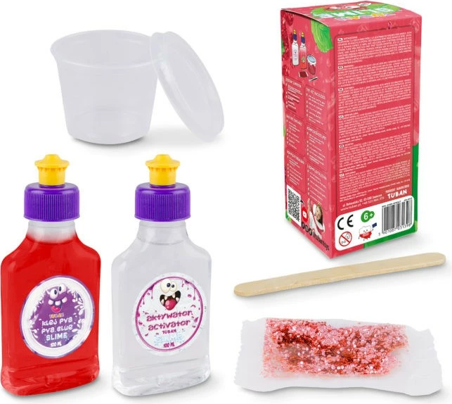 Set slime TUBAN TU3139 me aromë luleshtrydhe, i kuq