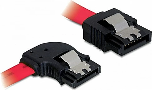 Kabllo SATA DeLOCK 82603, 0.5 m, male/male, e kuqe