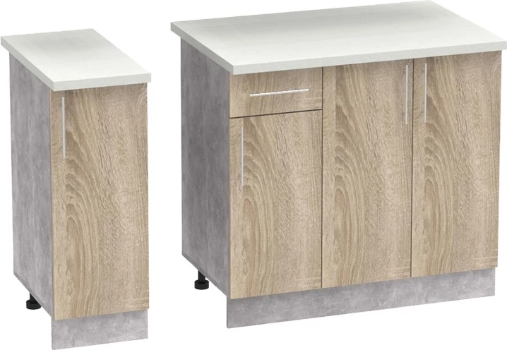 Njësi kuzhine Festa II melamine, ngjyrë sonoma, 120x60x85cm