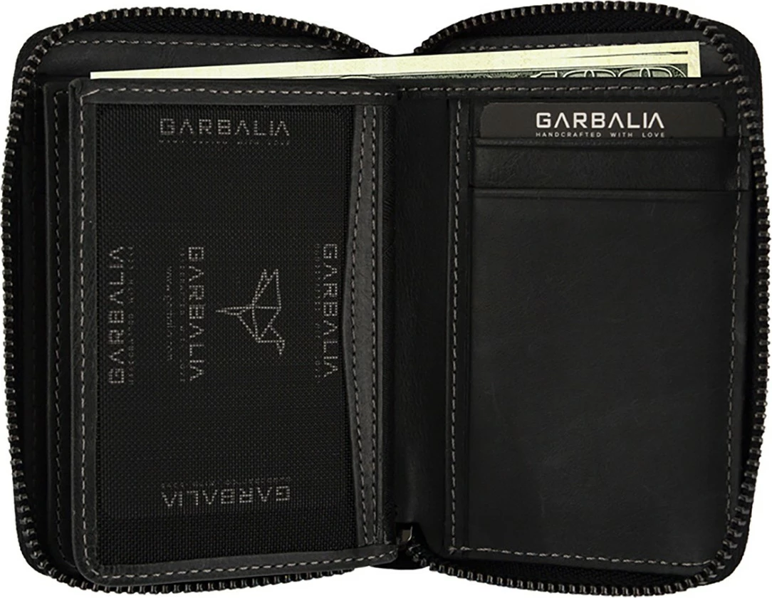 Portofol unisex, lëkurë e zezë, Zoozie Bags, Fargo