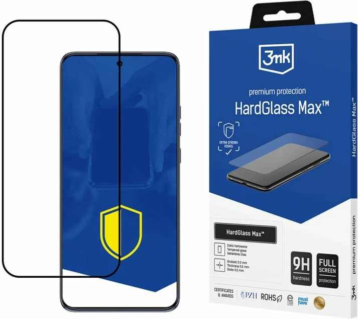 Mbrojtës ekrani xhami i fortë 3mk HardGlass Max për Motorola Edge 50 Neo, i zi