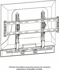 Mbajtëse muri për soundbar ART G-03, Metal, E zezë