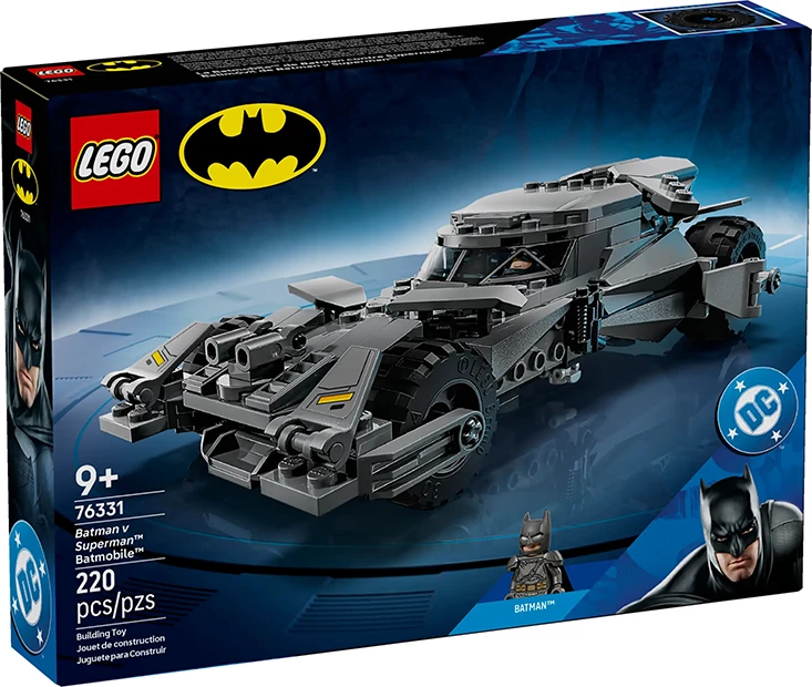 Set ndërtimi LEGO DC Batmobile Batman v Superman 76331, 220 copë, 1 minifigurë Batman, gri