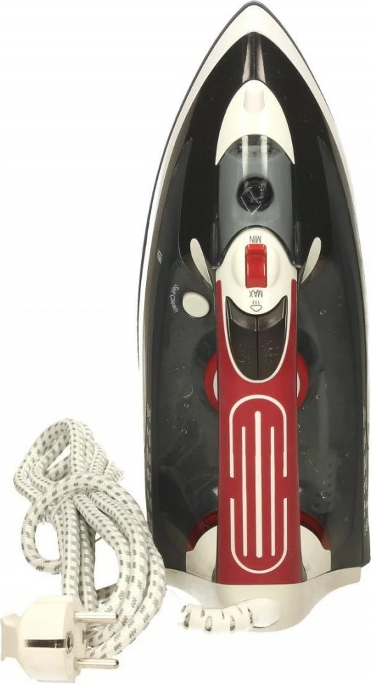 Hekur me avull Lafe LAF02b, 2200W, Qeramik, Zi/Kuq