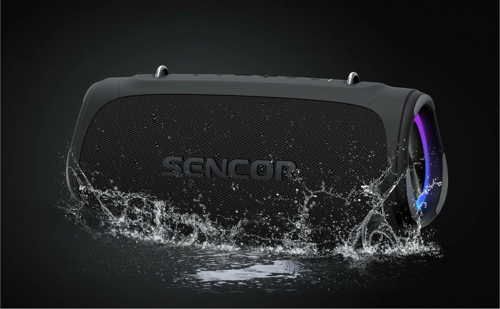 Altoparlant Bluetooth portativ, Sencor Resonex MIDI, 80W, IPX7, TWS, deri 12 orë, LED, i zi