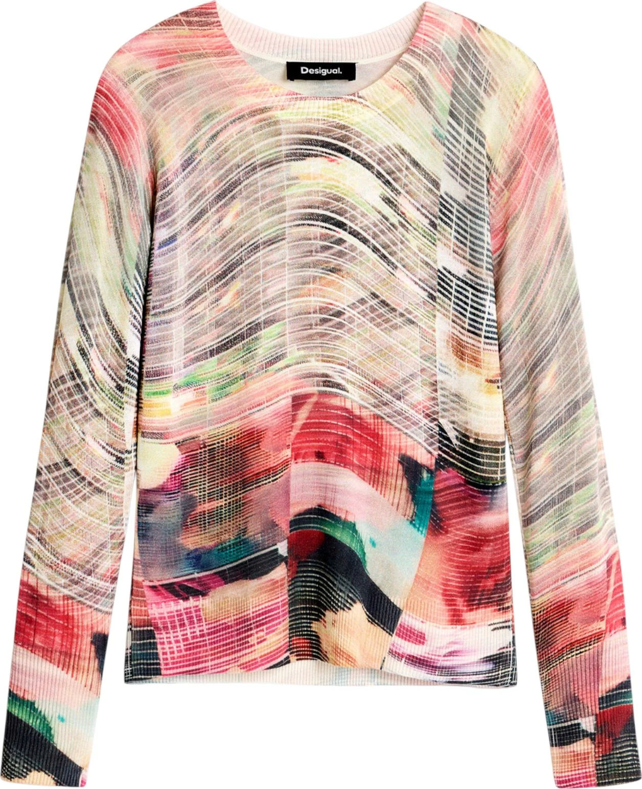 Xhemper për femra Desigual JERS_GLITCH 26WWJF32, e kuqe [Madhësia: XS]