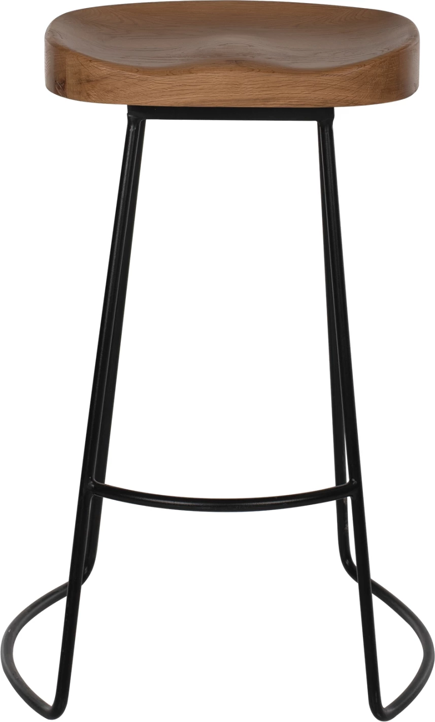 Karrige për bar, dru-metal natyral-e zezë, 45x36x71H cm, FH9333.01 3