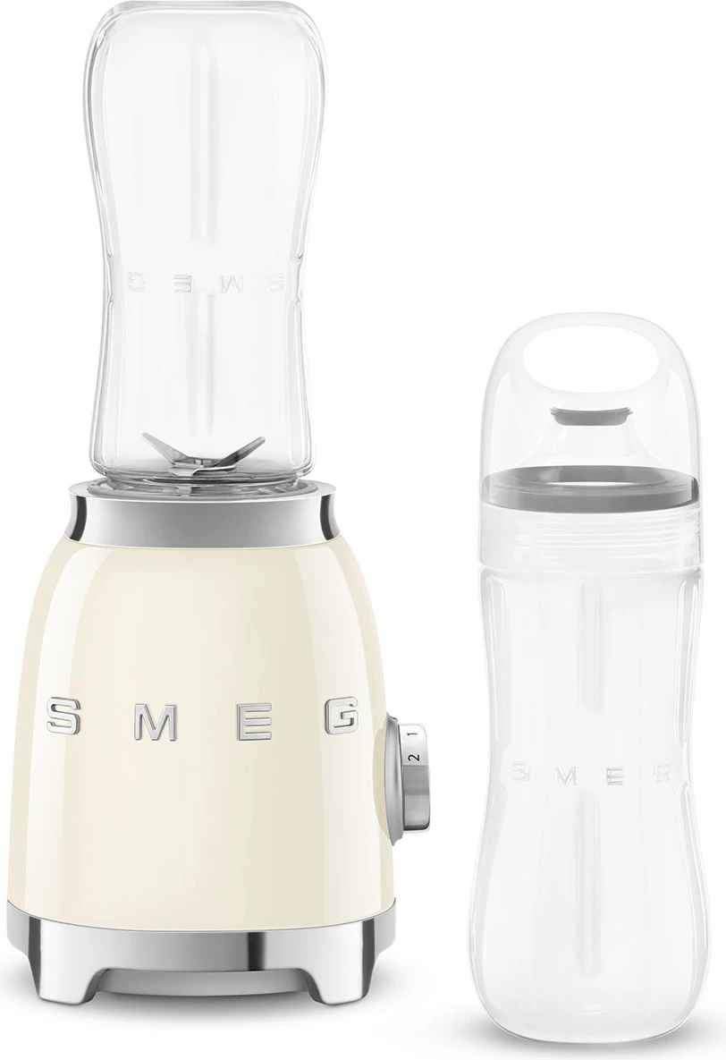 Blender personal Smeg 50'Style PBF01CREU 300W, 2 shpejtësi, 2x shishe 600ml, krem