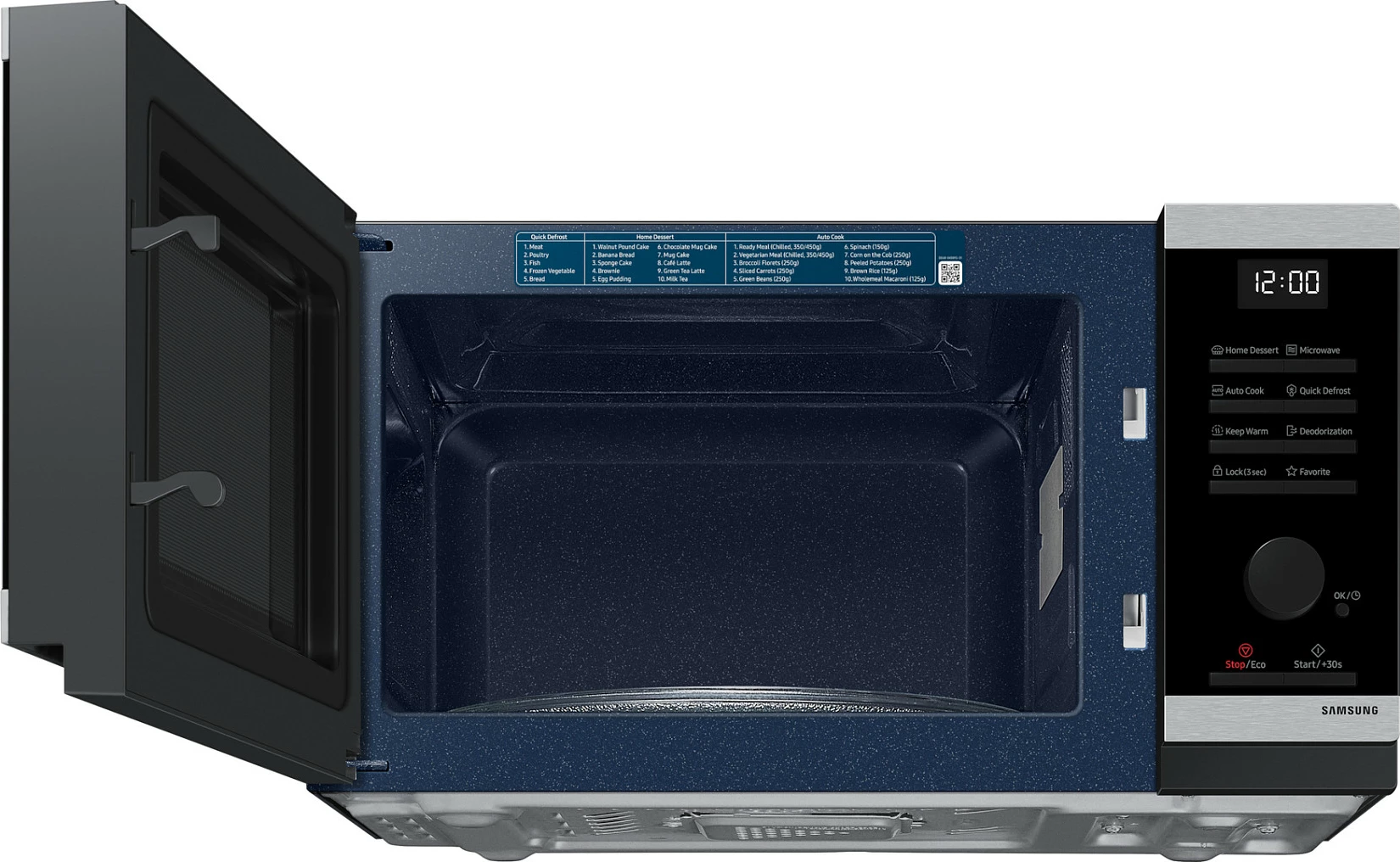 Mikrovalë Samsung MS23DG4504AT, 23 L, 800 W, inox/zezë