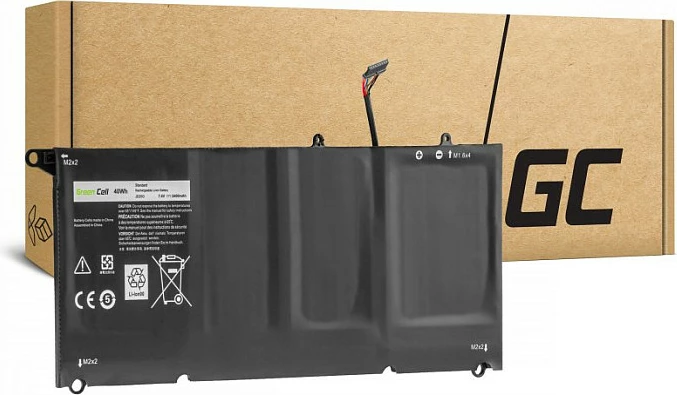 Bateri laptopi Green Cell 90V7W JD25G, 5400mAh, 7.4V, për Dell XPS 13 9343/9350 (P54G), e zezë