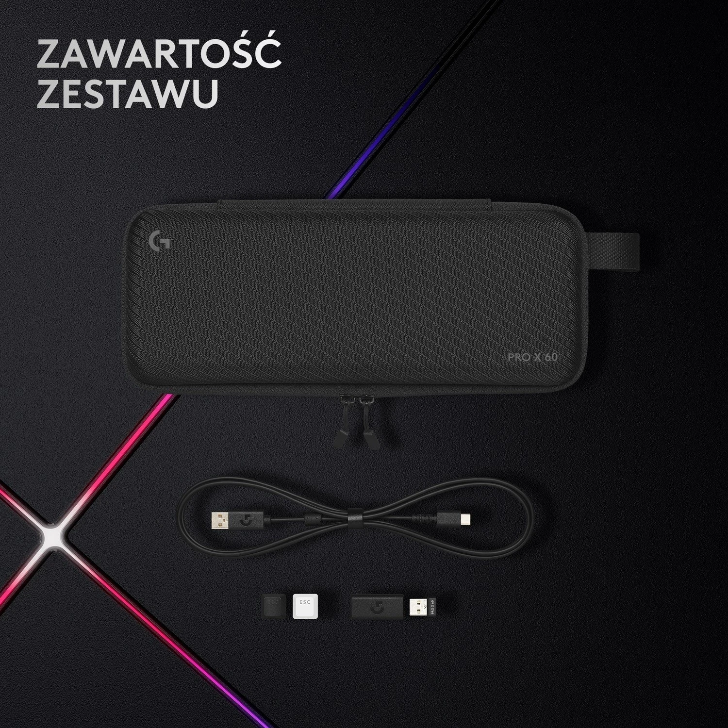Tastierë Logitech G Pro X 60 Lightspeed, RGB, e zezë