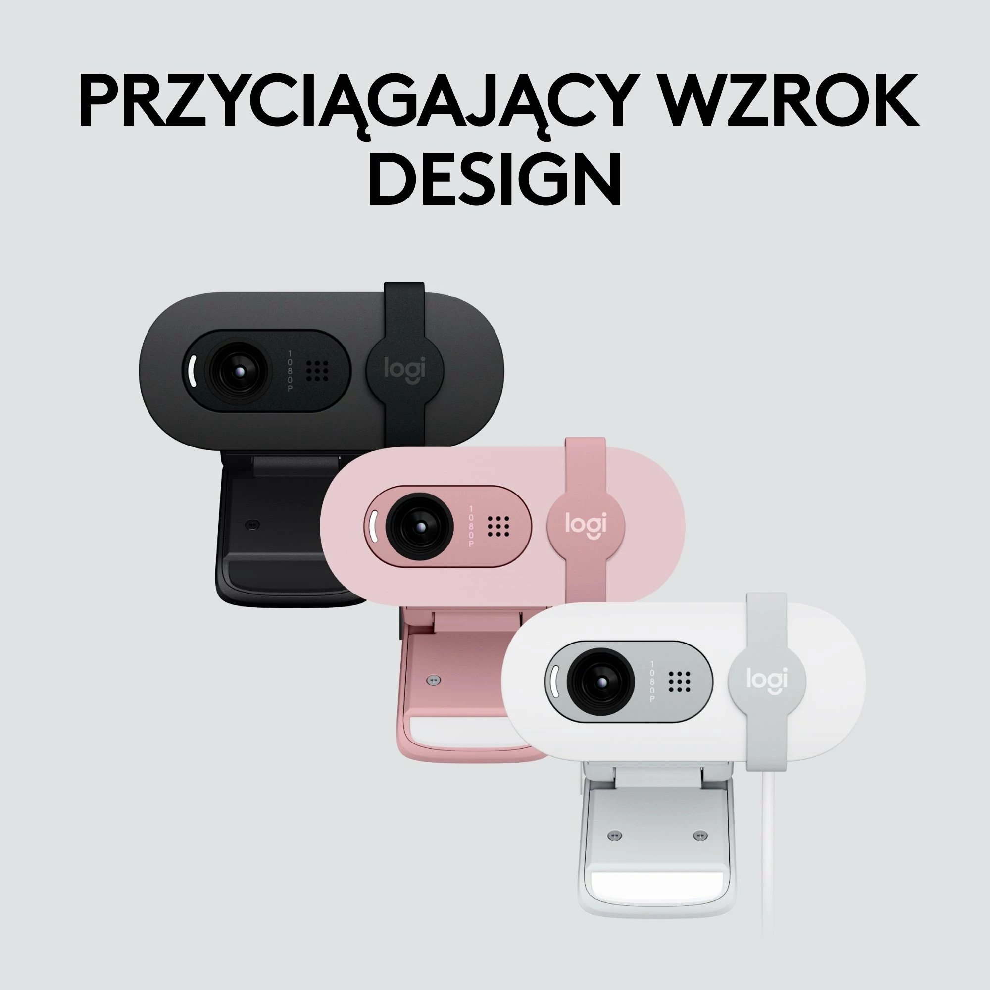 Webkamerë Logitech Brio 100 960-001617 Full HD 1080p USB me mikrofon, e bardhë
