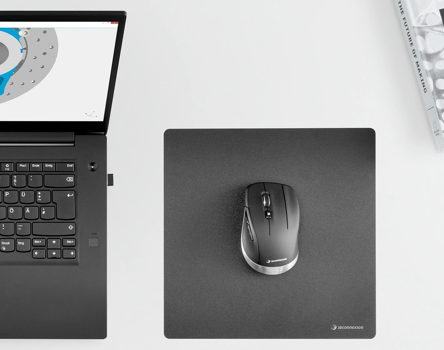 SpaceMouse Wireless Kit 2 3Dconnexion, i djathtë, optik, RF Wireless + Bluetooth + USB Type-A, e zezë