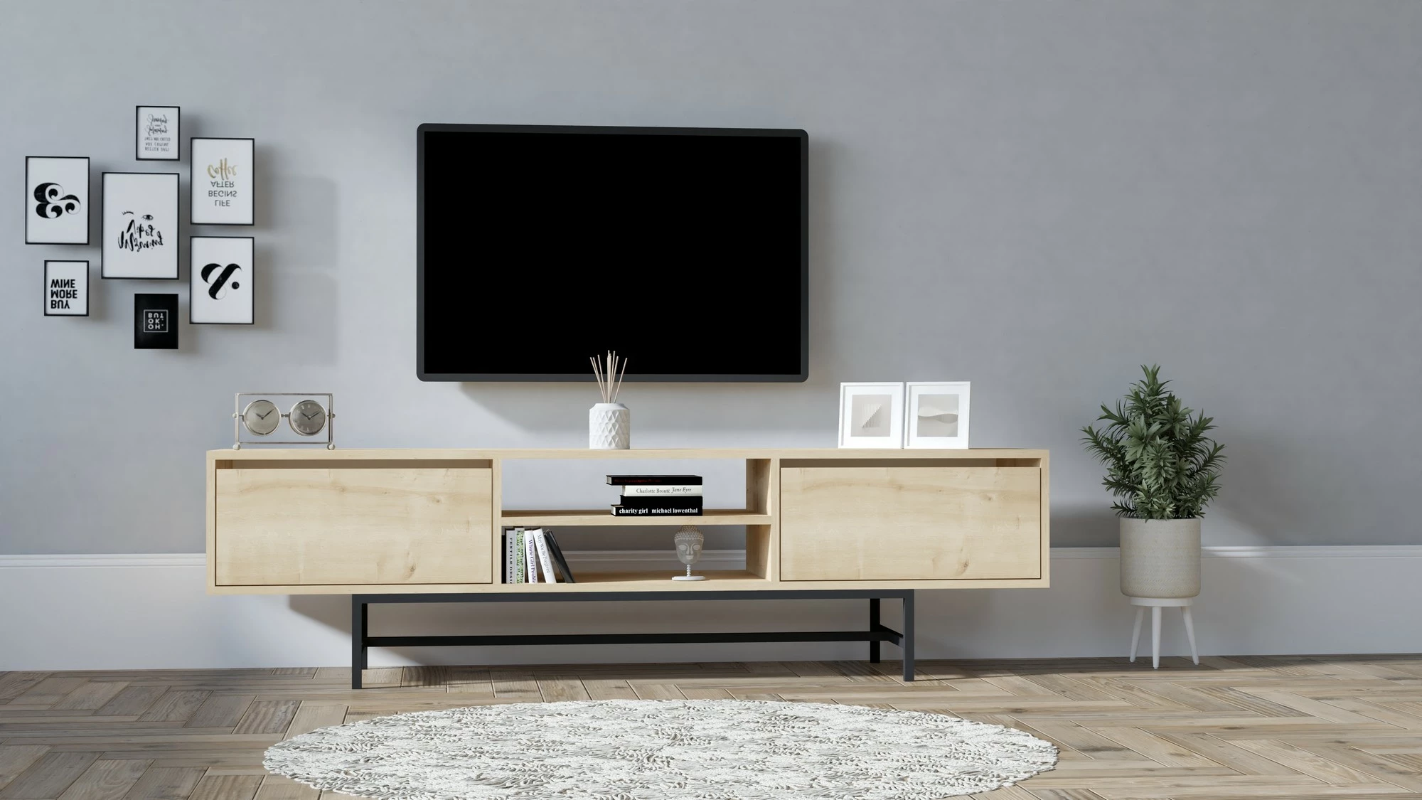 Komodë TV Hanah Home, Tauber - Sapphire