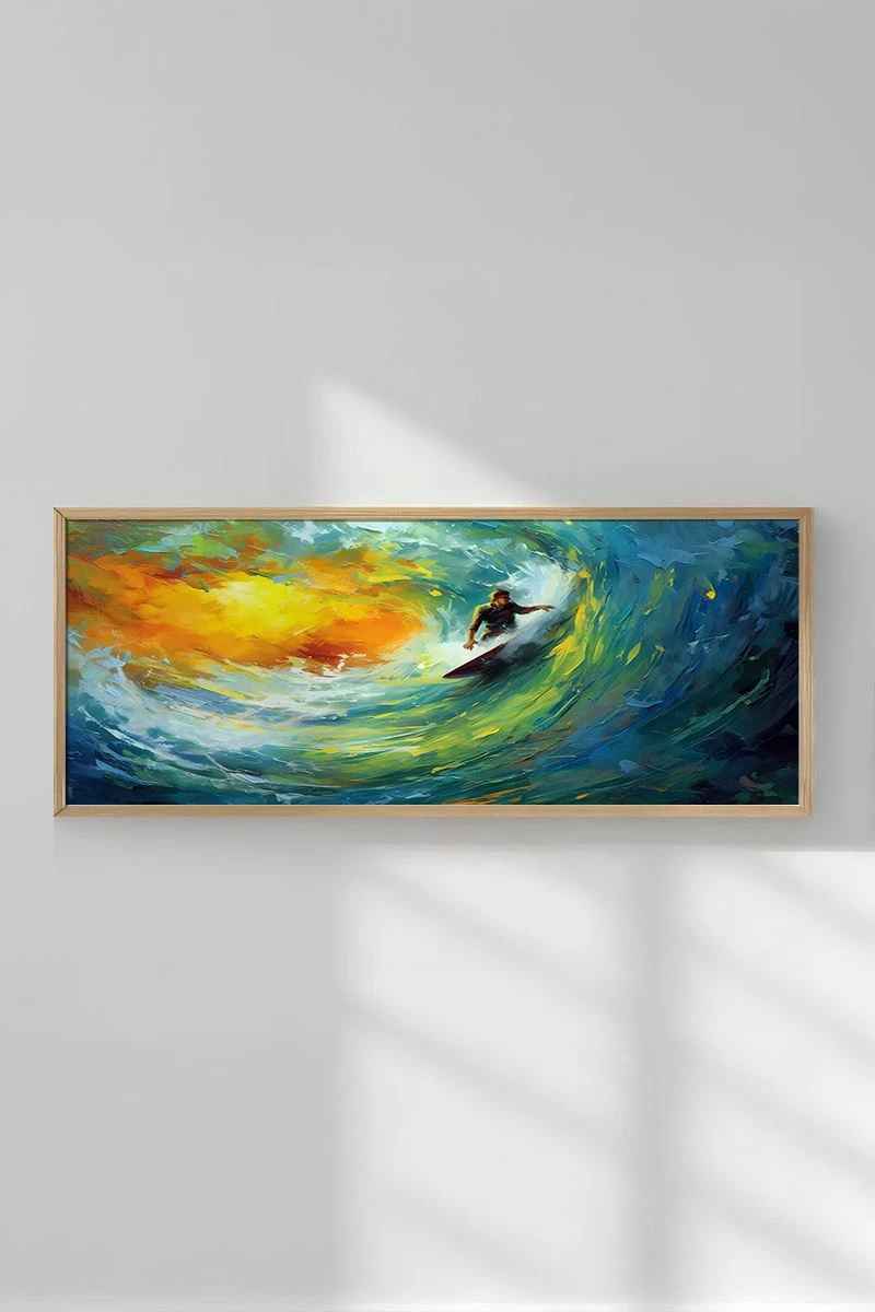 Pikturë dekorative me kornizë, Wallity, Artsmdfyty30-3370, shumëngjyrëshe, 33x70cm