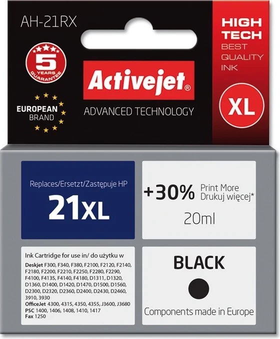 Ngjyrë Activejet për printer HP, 20 ml, e zezë 