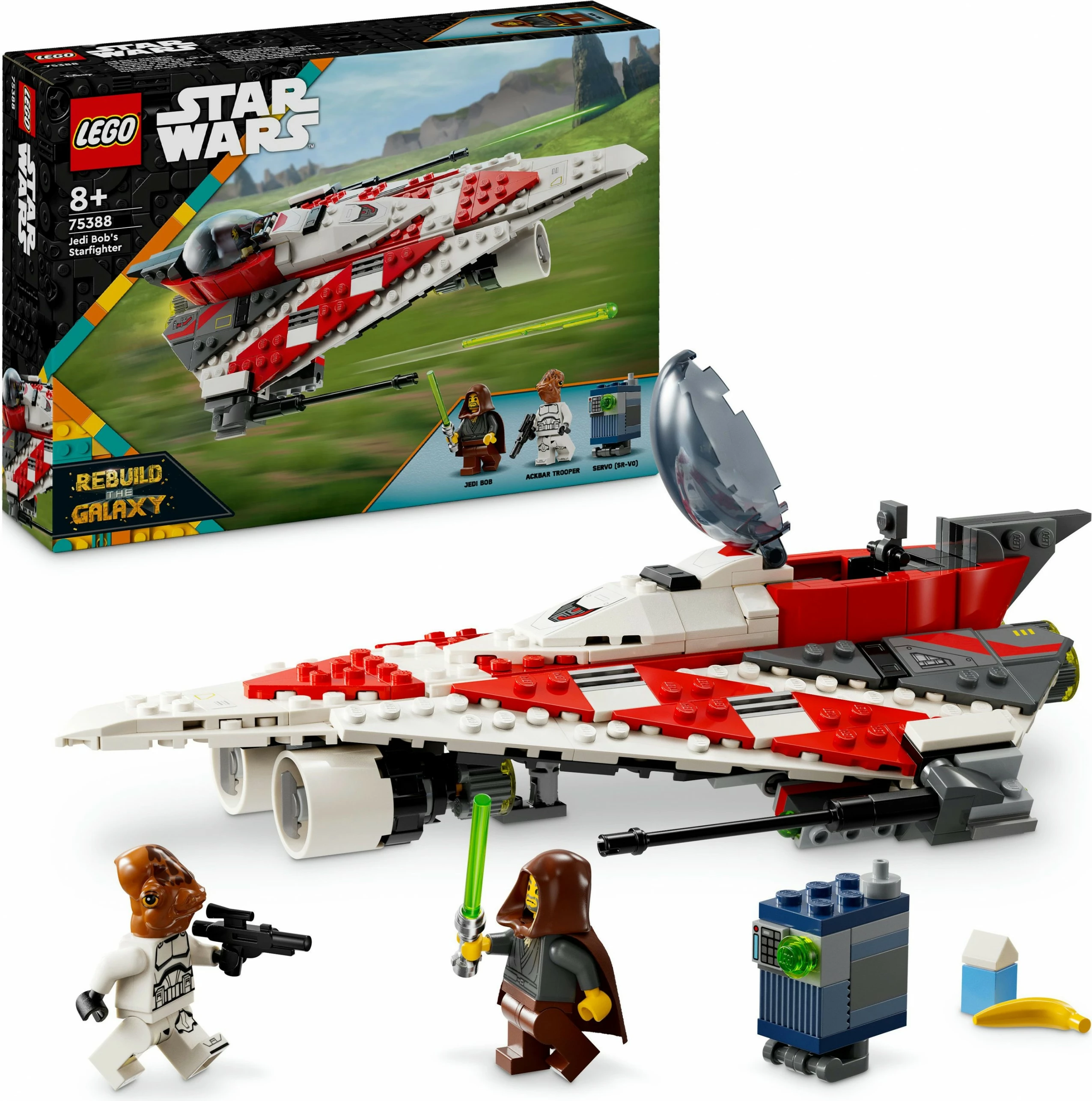 Set ndërtimi LEGO Jedi Bob's Starfighter, 305 pjesë, shumëngjyrësh