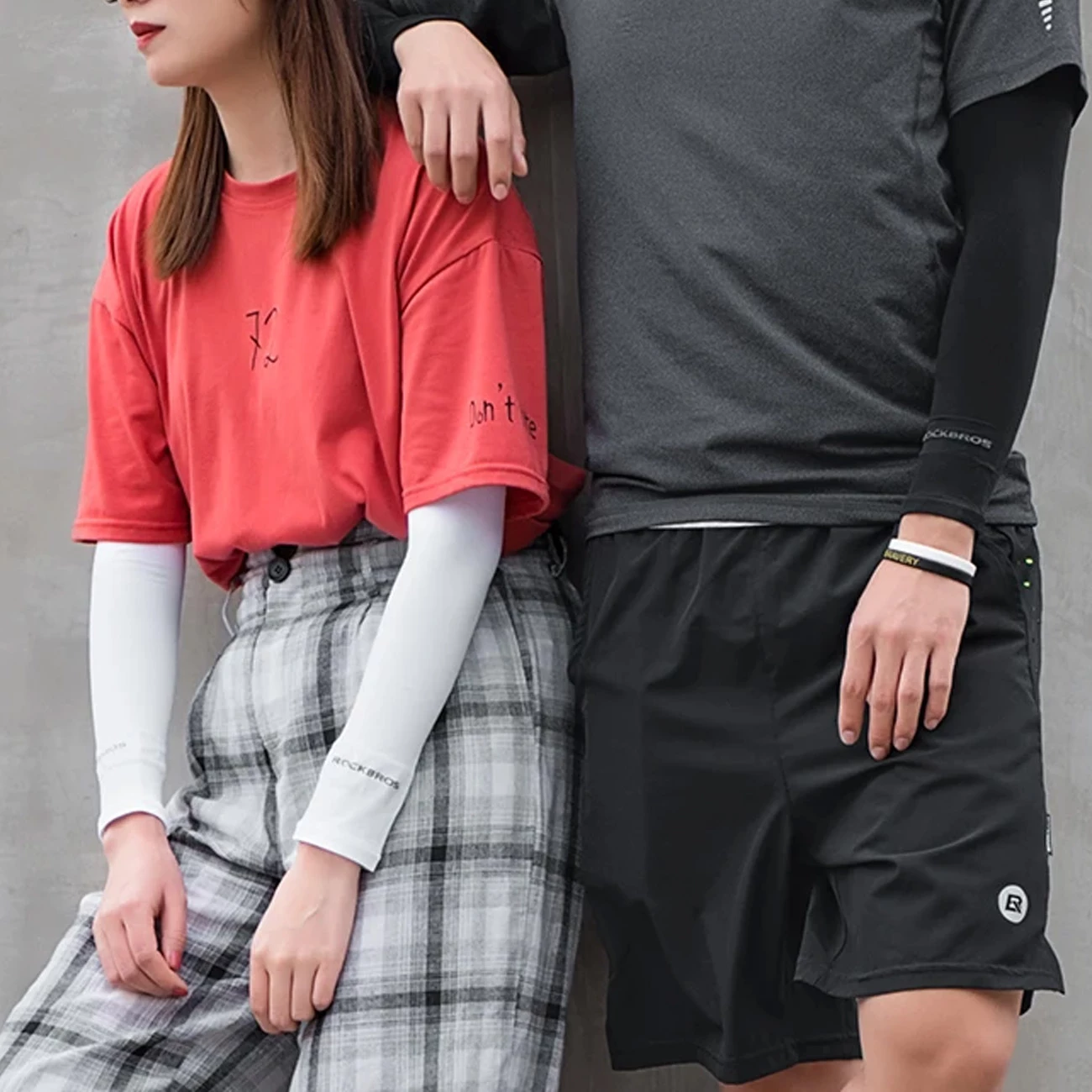 Mëngë sportive Rockbros XT9002BK për çiklizëm, set 2 copë, e zezë