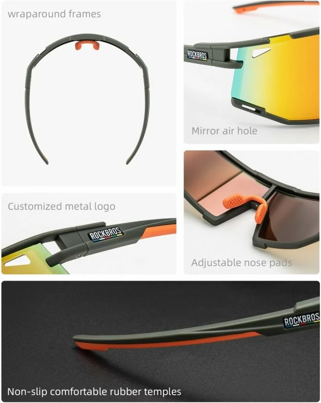 Syze sportive Rockbros për meshkuj, të zeza