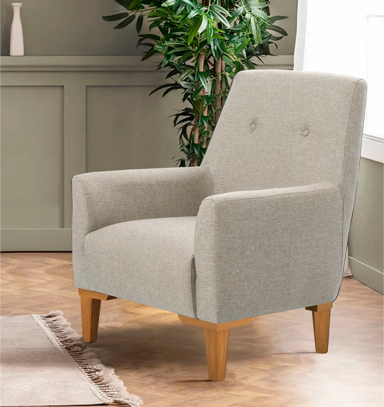 Karrige Wing Atelier del Sofa, krem, Atlantic Pine