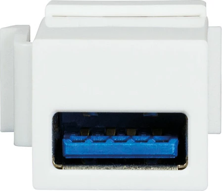 Lidhës keystone LogiLink USB 3.0-A F/F, i bardhë