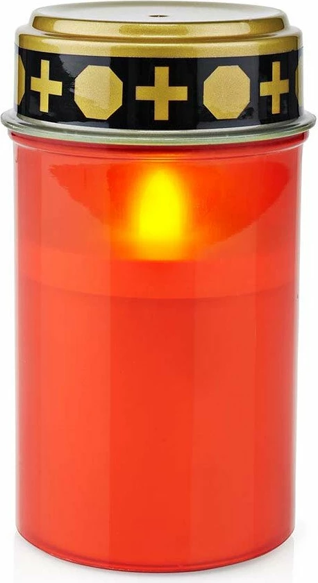 Qiri LED Nedis GRLT1 12 cm Ø7.4 cm IP44 timer 6/18, i kuq, set 12 copë