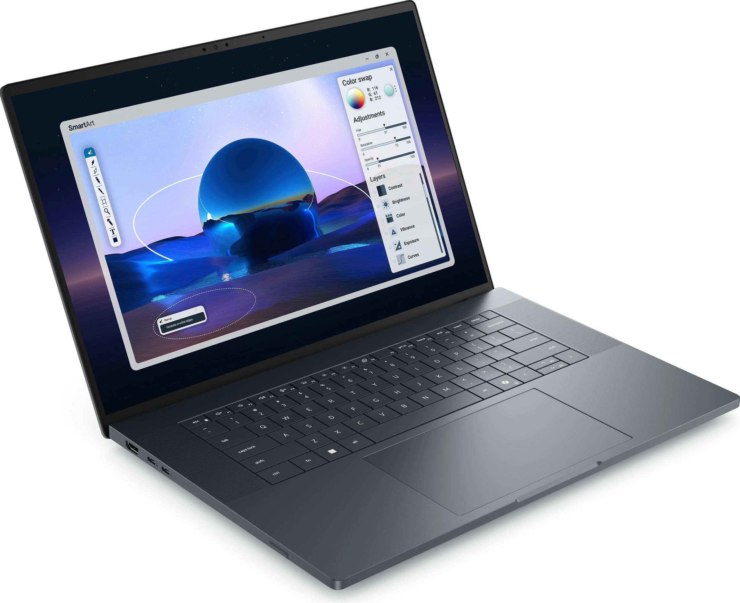 Laptop DELL Pro Max 16 Premium MA16250, Core Ultra 9, 64GB RAM, 1TB SSD, 16" 1920x1200, RTX PRO 2000 8GB, Windows 11 Pro, Magnetite