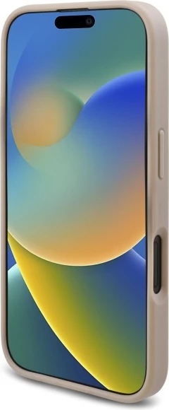 Mbështjellës Guess 4G Triangle për iPhone 16, Bardhë